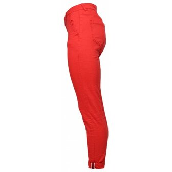 Norfy broek rood met omslag streep