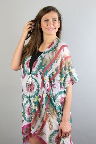 Poncho blouse Groen paars